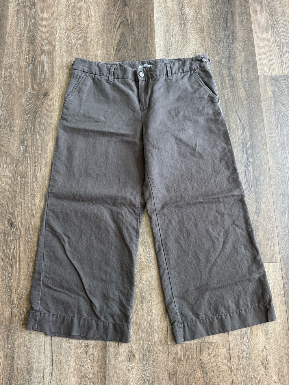 Gap Wide Leg Brown Linen Pants Women’s Size 14